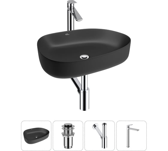 Изображение товара Набор Wellsee 4 в 1 Belle Spa 3.0 накладная раковина 55x40 см 20212739R