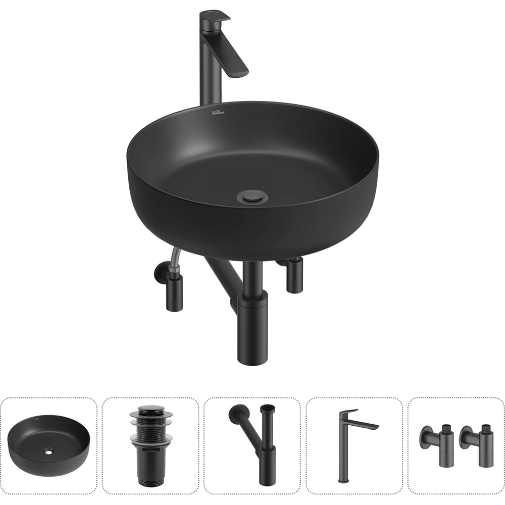 Изображение товара Набор Wellsee 5 в 1 Belle Spa 3.0 накладная раковина 44x44 см 20212659R