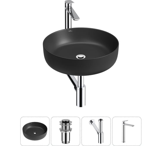 Изображение товара Набор Wellsee 4 в 1 Belle Spa 3.0 накладная раковина 44x44 см 20212655R