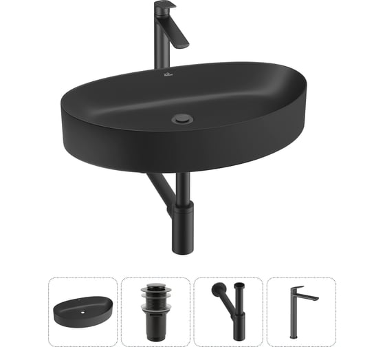 Изображение товара Набор Wellsee 4 в 1 Belle Spa 2.0 накладная раковина 64x40 см 20212628R