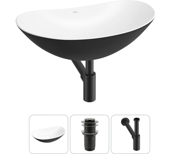 Изображение товара Набор Wellsee 3 в 1 Carefree Dove накладная раковина 53x33 см 20212313R