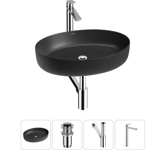 Изображение товара Набор Wellsee 4 в 1 Belle Spa 3.0 накладная раковина 55x41 см 20212683R