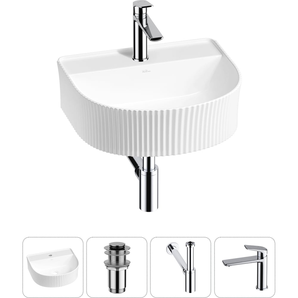 Изображение товара Набор Wellsee 4 в 1 Festive Fox накладная раковина с смесителем и сифоном