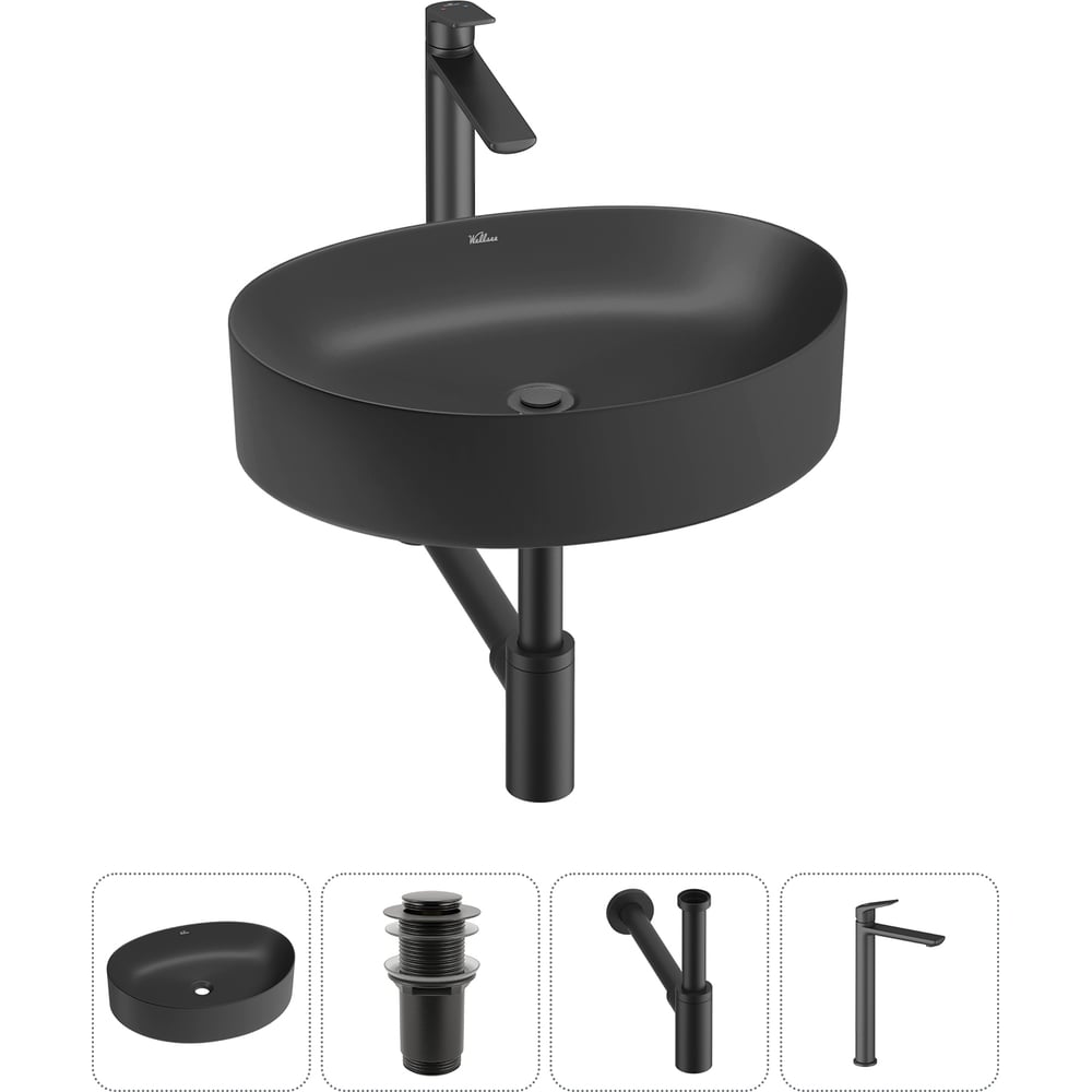 Изображение товара Набор Wellsee 4 в 1 Belle Spa 2.0 накладная раковина 50x38 см