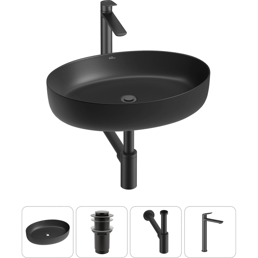 Изображение товара Набор Wellsee 4 в 1 Belle Spa 3.0 накладная раковина и смеситель для ванной