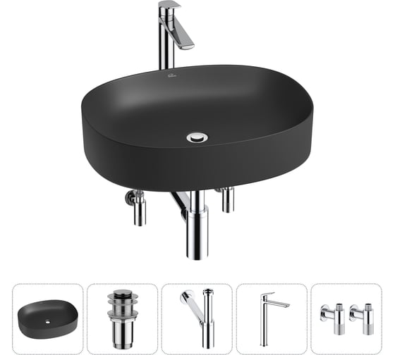 Изображение товара Набор Wellsee 5 в 1 Belle Spa 2.0 накладная раковина 55x45 см 20212574R