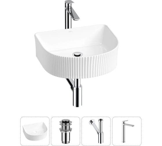 Изображение товара Набор Wellsee 4 в 1 Festive Fox накладная/подвесная раковина 40x35 см 20213394R