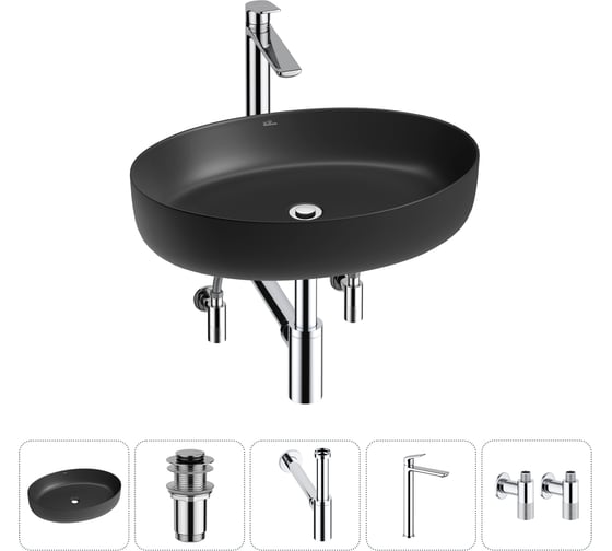 Изображение товара Набор Wellsee 5 в 1 Belle Spa 3.0 накладная раковина 55x41 см 20212686R