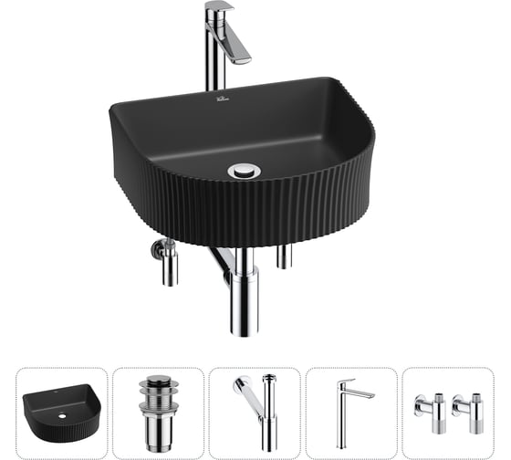 Изображение товара Набор Wellsee 5 в 1 Festive Fox накладная/подвесная раковина 40x35 см 20213651R