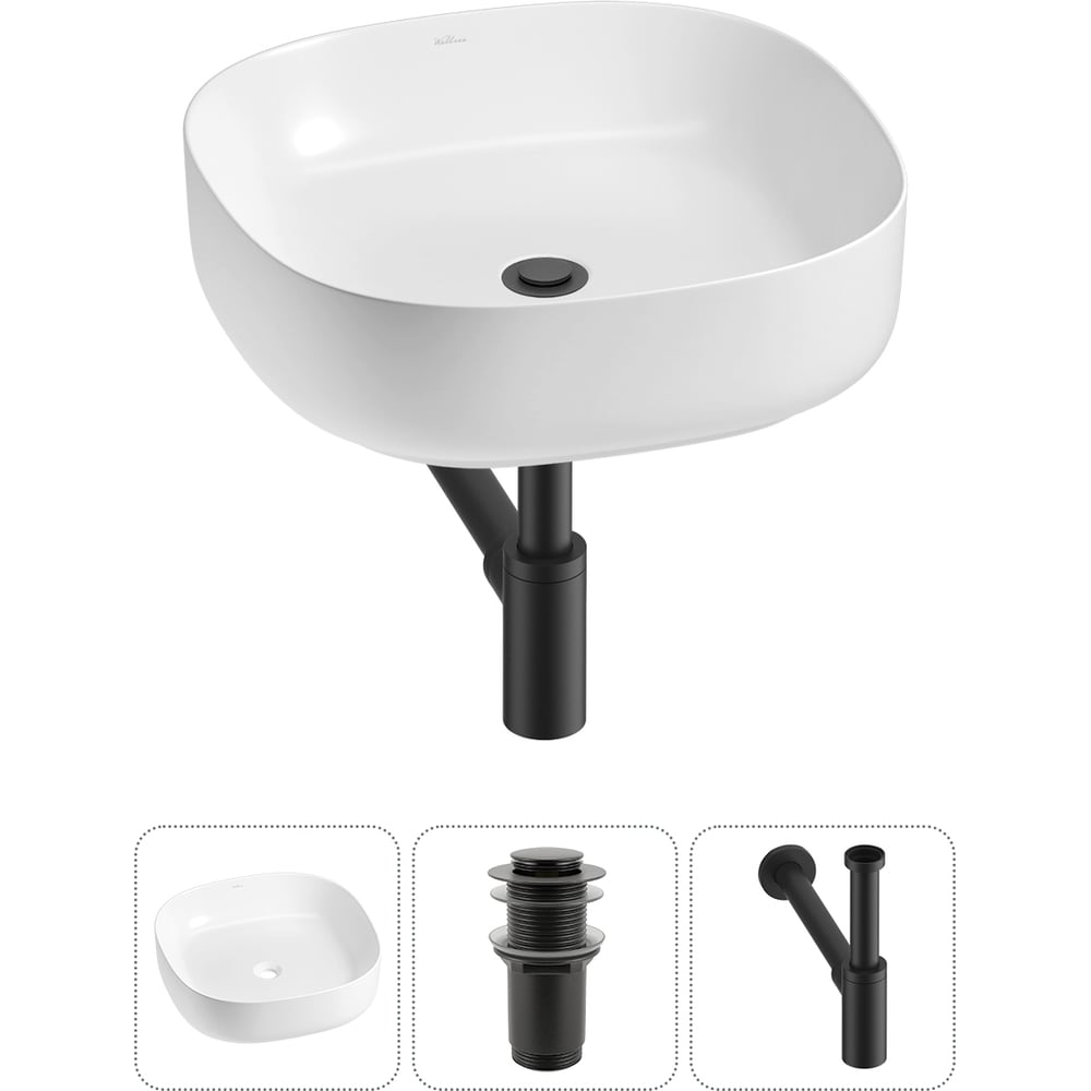 Изображение товара Набор раковина накладная Belle Spa 3.0 45x45 см фарфор RefCeram водоотталкивающее покрытие