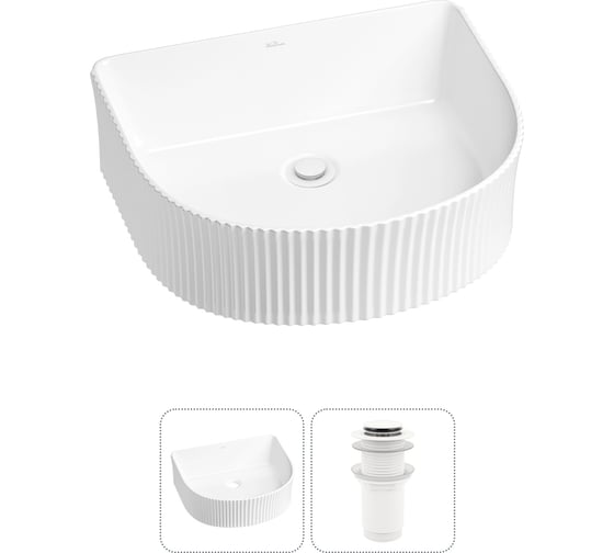 Изображение товара Набор Wellsee 2 в 1 Festive Fox накладная/подвесная раковина 45x40 см 20213405R