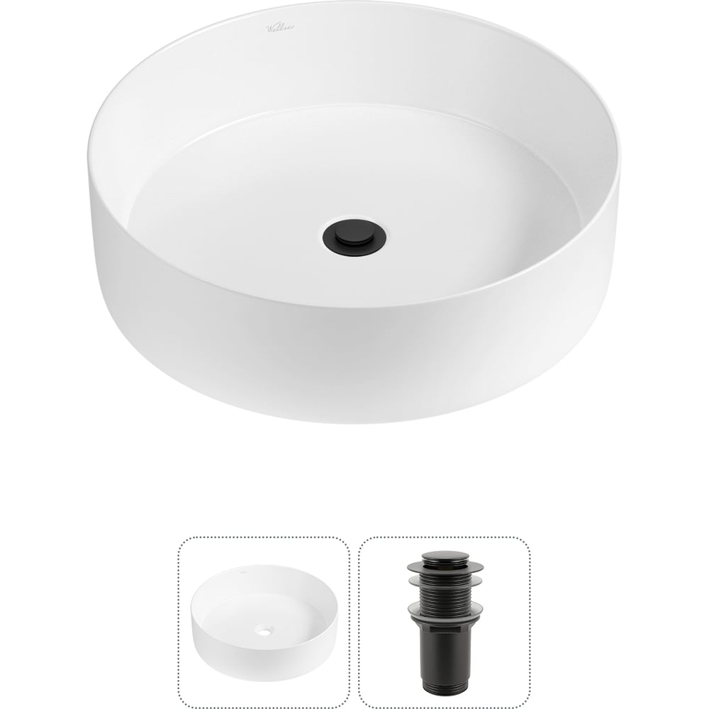 Изображение товара Набор Wellsee 2 в 1 Coax накладная раковина 36x36 см 20213880R