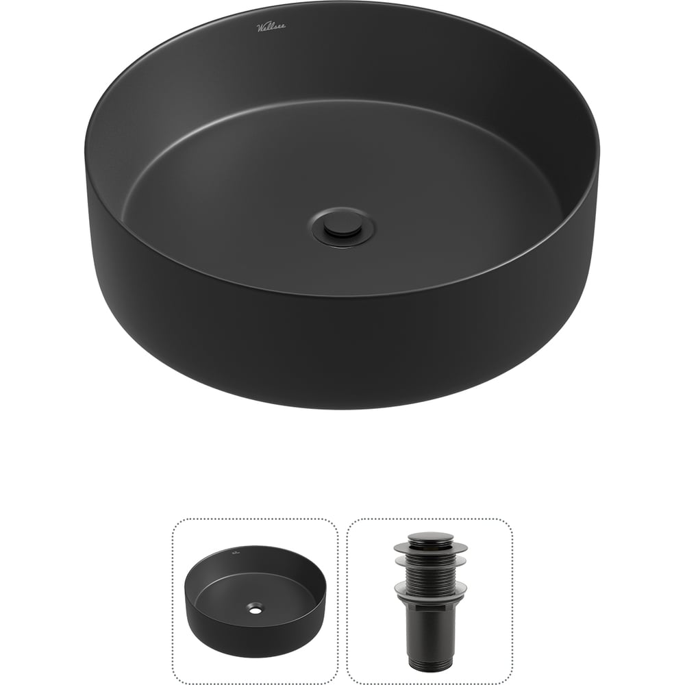 Изображение товара Набор Wellsee 2 в 1 Coax накладная раковина 40x40 см 20213984R