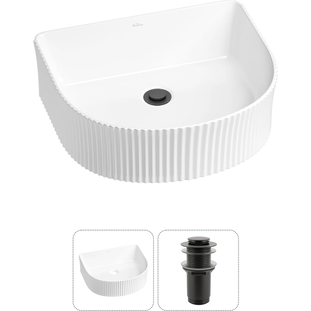 Изображение товара Набор Wellsee 2 в 1 Festive Fox накладная раковина 45 см белая стиль современный