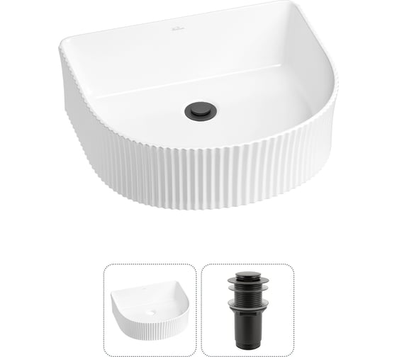 Изображение товара Набор Wellsee 2 в 1 Festive Fox накладная/подвесная раковина 45x40 см 20213403R