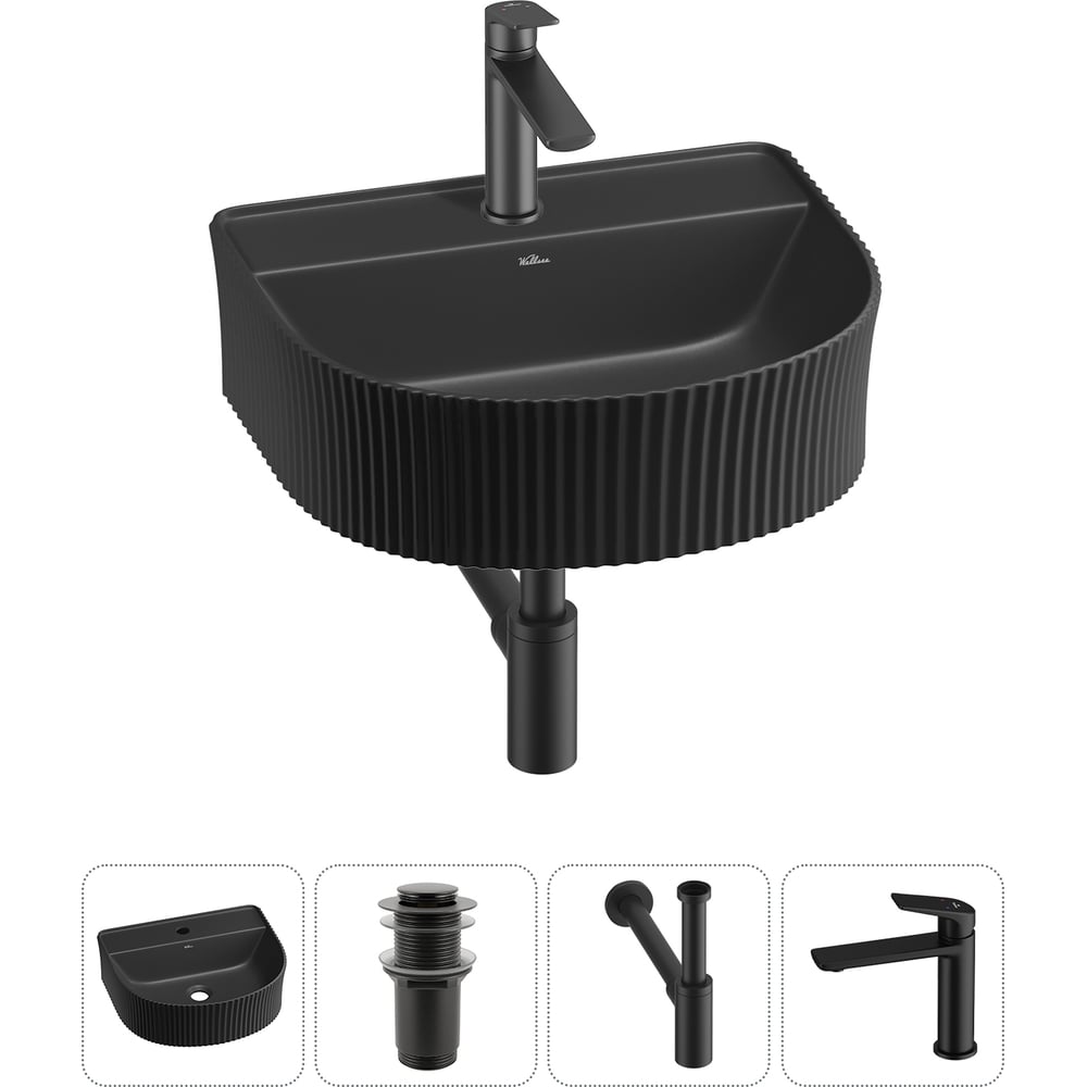 Изображение товара Набор Wellsee 4 в 1 Festive Fox накладная/подвесная раковина 45x40 см