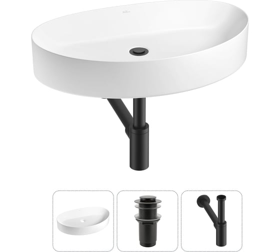 Изображение товара Набор Wellsee 3 в 1 Belle Spa 2.0 накладная раковина 64x40 см 20212610R