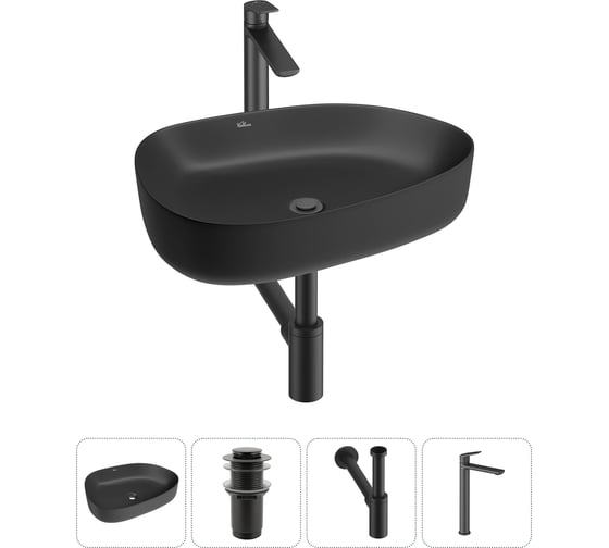 Изображение товара Набор Wellsee 4 в 1 Belle Spa 3.0 накладная раковина 55x40 см 20212740R