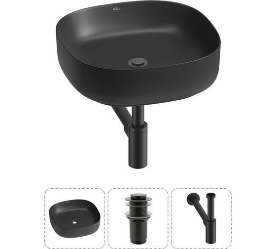 Изображение товара Набор Wellsee 3 в 1 Belle Spa 3.0 накладная раковина 45x45 см 20212709R