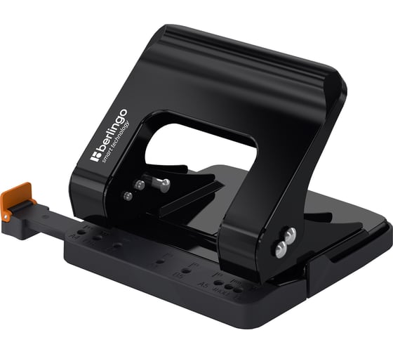 Изображение товара Энергосберегающий дырокол Berlingo Smart Technology 25 листов, фиксатор, линейка, черный DDm_25201