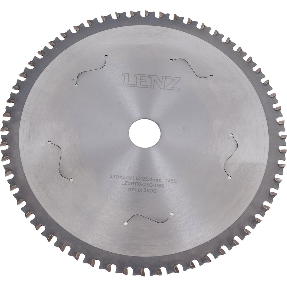 Изображение товара Диск пильный по нержавеющей стали LENZ 230 мм 56 зубьев для чистого реза
