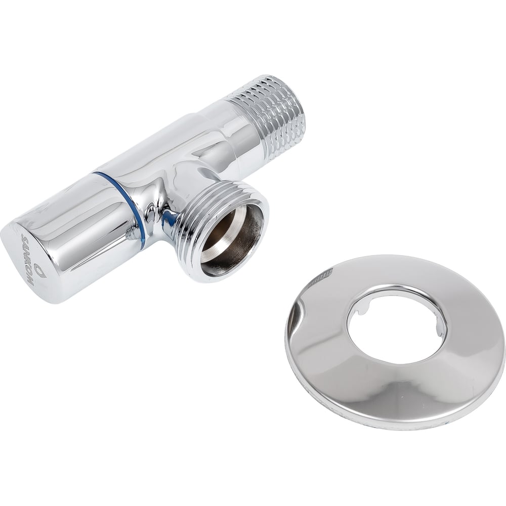 Изображение товара Угловой кран Sankom 1/2x3/4" blue для стиральной машины