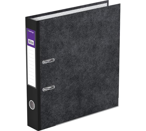 Изображение товара Папка-регистратор Berlingo Standard 50 мм, мрамор, разборная, нижний металлический кант, черная ATm_59101