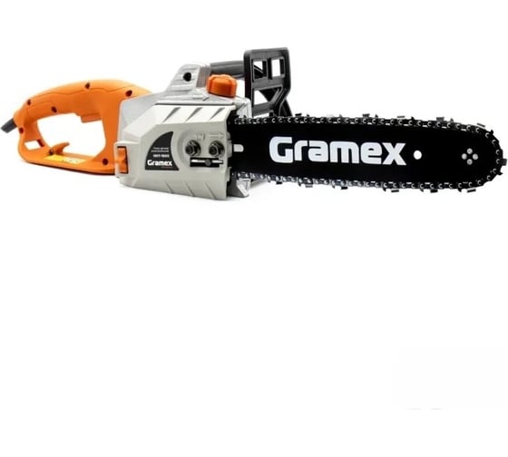Изображение товара Пила цепная электрическая Gramex HHT-1600 1600 Вт, 600 м/мин, шина 12 дюймов/30 см, бак/масло 130 мл 4/60 019001