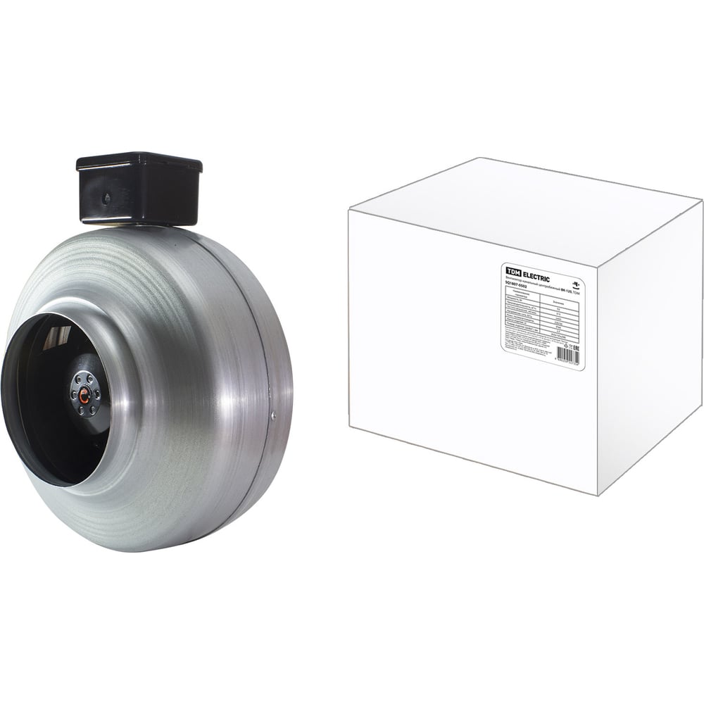 Изображение товара Канальный центробежный вентилятор TDM ВК-125 SQ1807-0502 для системы вентиляции