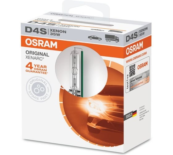 Изображение товара Автолампа OSRAM D4S, 35 Вт, P32d-5xENONxENARC, 4800 K, 42 В 66440-1SCB