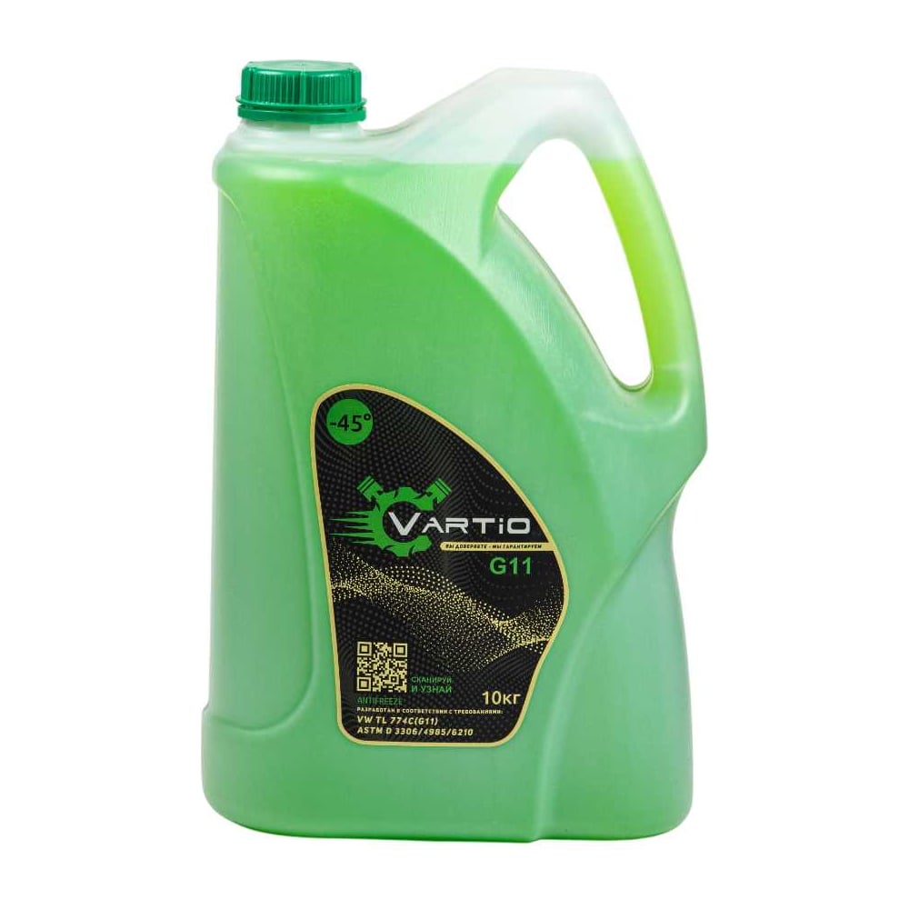 Изображение товара Антифриз VARTIO 65 G11 зеленый 10 кг для системы охлаждения