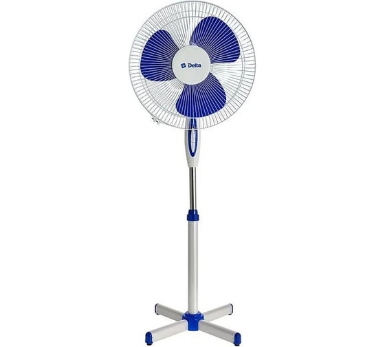 Изображение товара Вентилятор напольный DELTA DL-005N, белый с синим, min=4 шт (4) Р1-00025906