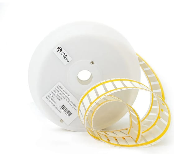 Изображение товара Термоусадочная трубка плоская вырубная ЮМП ЭЛЕКТРО ТТУ-НГ-LSZH для печати, 3/1, для провода 3.5-8.0 мм, белая, длина 50.8 мм, 57мм, 2500 шт. в рулоне (3/8) ump014WHT