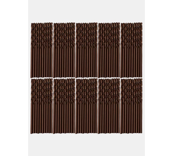 Изображение товара Сверло РОСИНСТРУМЕНТ с КОБАЛЬТОМ цилиндрический хвостовик 100 шт, 1.5 средняя серия, ГОСТ 10902-77 Р6М5К5 44815UP100