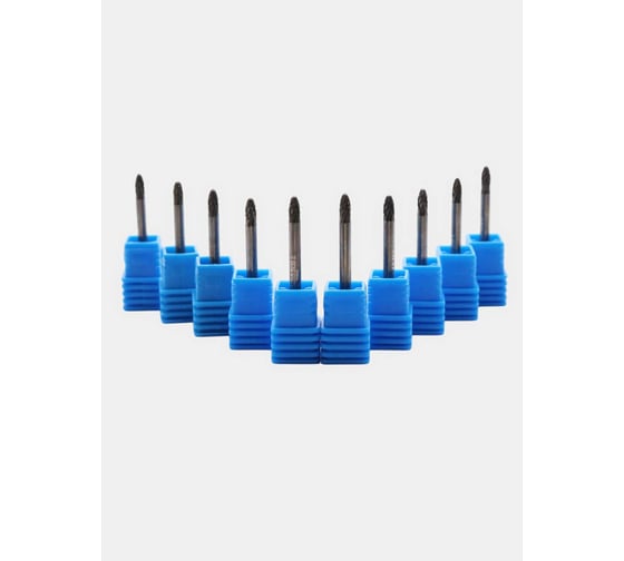 Изображение товара Бор-фреза РОСИНСТРУМЕНТ 10 шт, овальная с двойной насечкой, тип E 3x3х5.5x38 68433UP