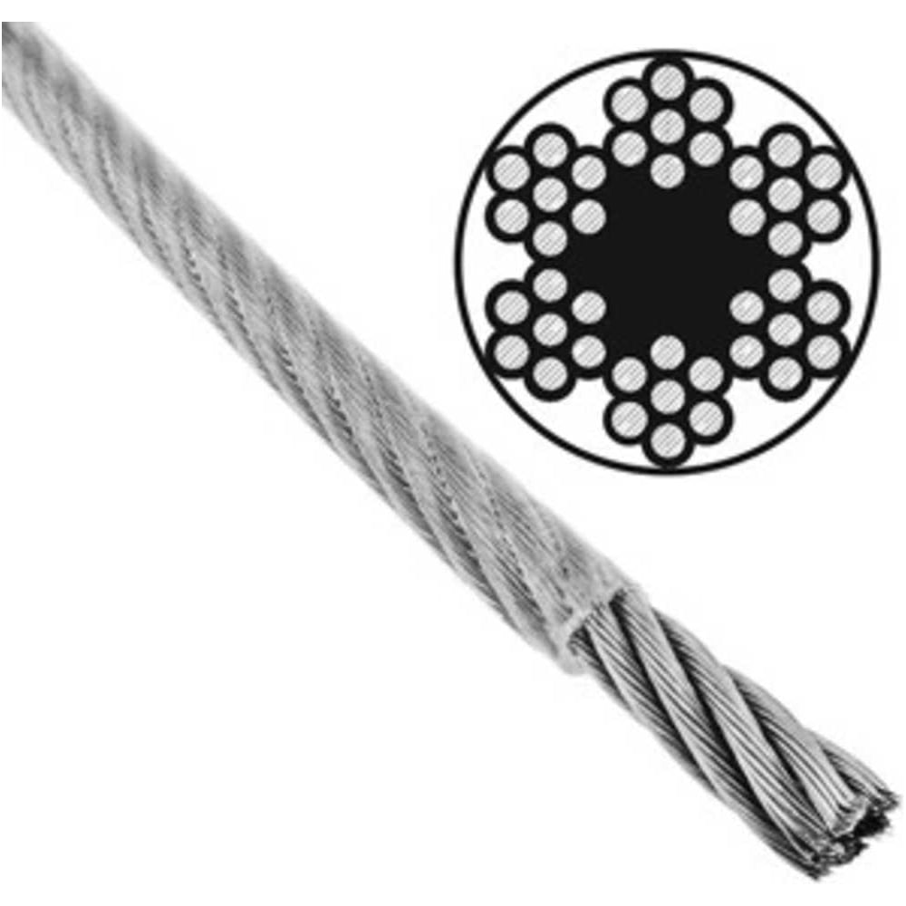 Изображение товара Трос для растяжки в оплетке BlackWeld _4/5 мм (200м) ПВХ DIN3055 144983