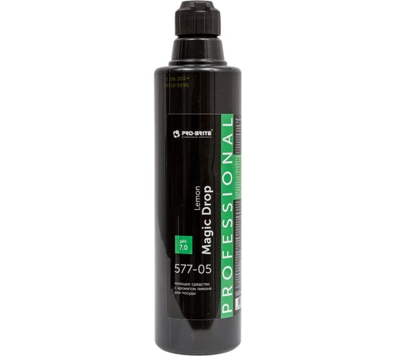 Изображение товара Моющее средство для мытья посуды Pro-Brite MAGIC DROP Lemon с ароматом лимона, 0.5 л 577-05
