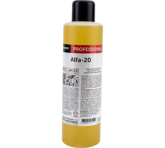 Изображение товара Моющий концентрат для уборки после строительства и ремонта Pro-Brite ALFA-20 1 л 034-1