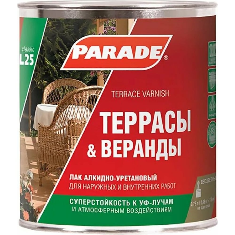 Алкидно-уретановый лак PARADE панно декоративное 50х50х6 5 см металл настенное y4 6851