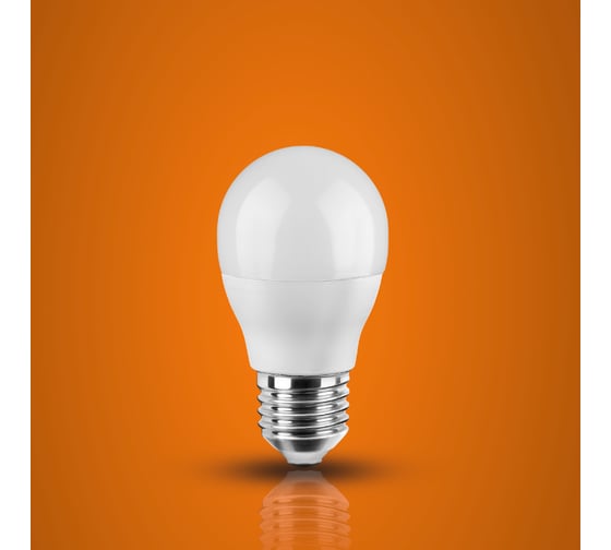 Изображение товара Комплект светодиодных ламп iSVET цоколь E14 шар, 8Вт, 6000К холодный белый свет, набор лампочек для люстры, 10 шт. G45-102-1-6-1-10