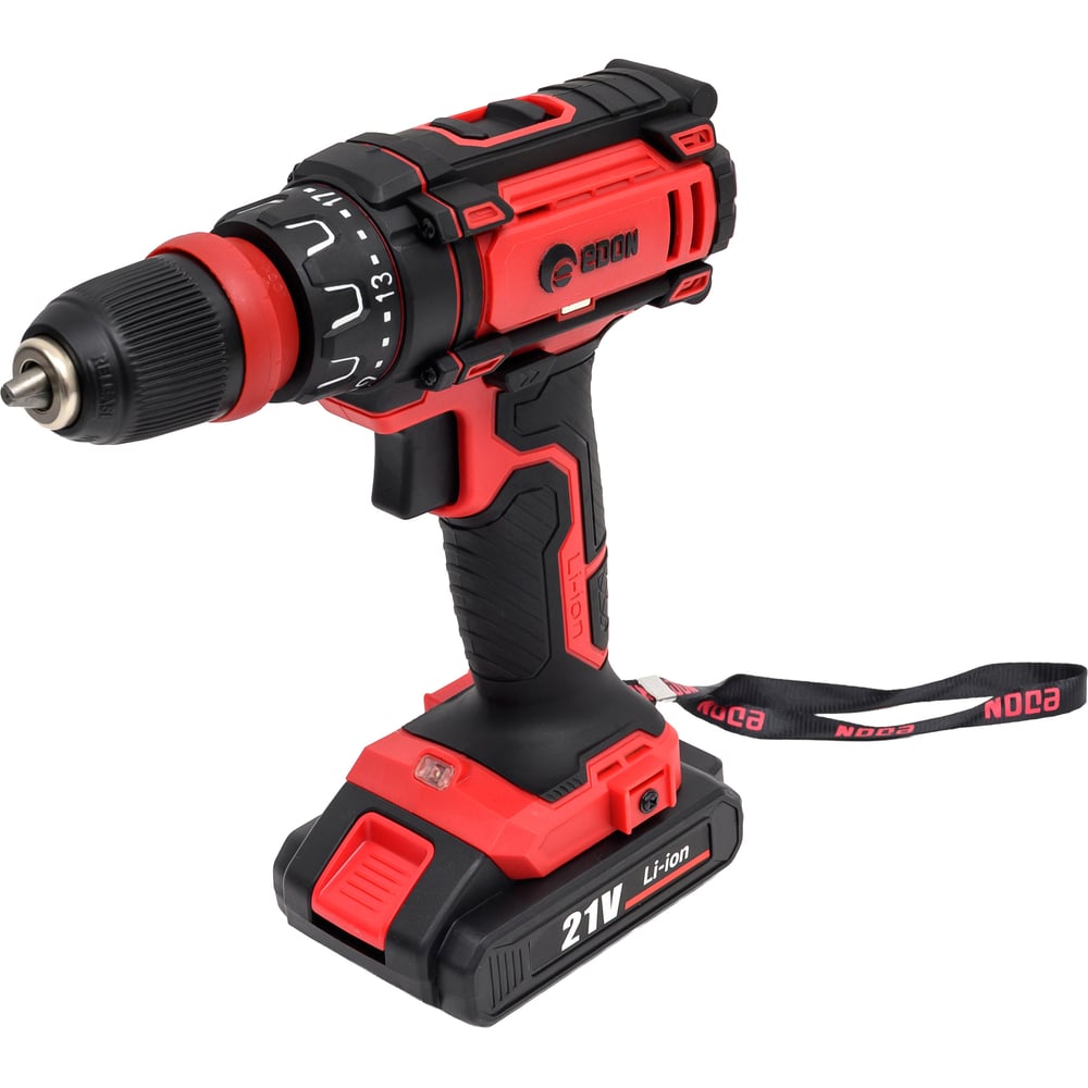 Изображение товара Аккумуляторная дрель-шуруповерт Edon AD-21AUN 21V 2 А*ч боковая подсветка