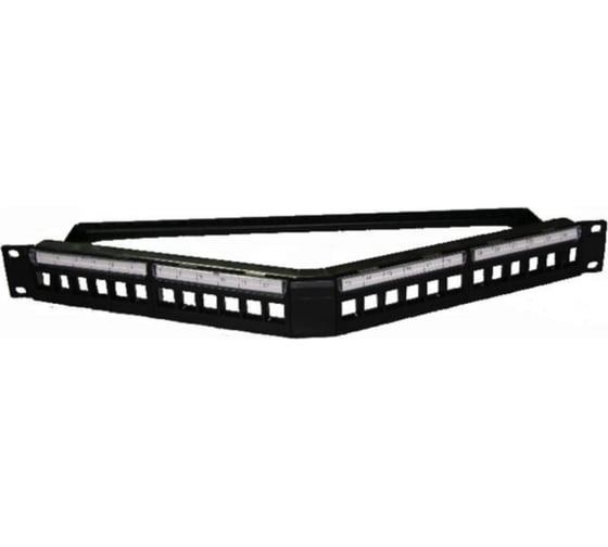 Изображение товара Патч панель наборная DKC угловая, 19, 1U, под 24 модуля Keystone, UTP/STP, 1 шт. RNKPP24EA1