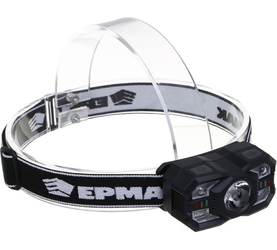 Изображение товара Фонарь налобный ЕРМАК XТЕ+SMD, 5 режимов,1200мАч, Type-C, сенсорный, пластик, 75x40x37 мм, красный свет 209-020