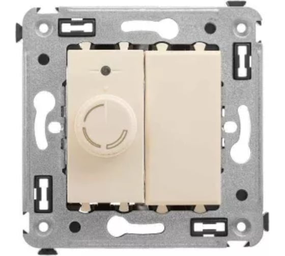 Изображение товара Диммер поворотный в стену DKC Avanti, Ванильная дымка, 1 шт. 4405133