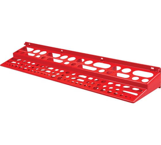 Изображение товара Пластиковая полка для инструмента FIT, 96 отверстий, 610х150 мм, красная 65706