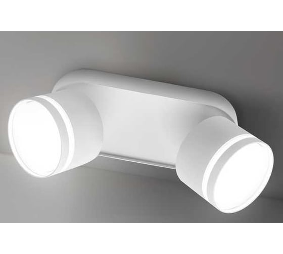 Изображение товара Светильник потолочный IN HOME НПБ-СПОТ-GX53 2хSBM-NL-WH с подсветкой 220x80x90мм белый 4690612052267