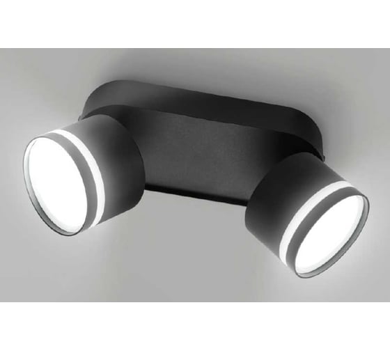 Изображение товара Светильник потолочный IN HOME НПБ-СПОТ-GX53 2хSBM-NL-BL с подсветкой 220x80x90мм черный 4690612052274