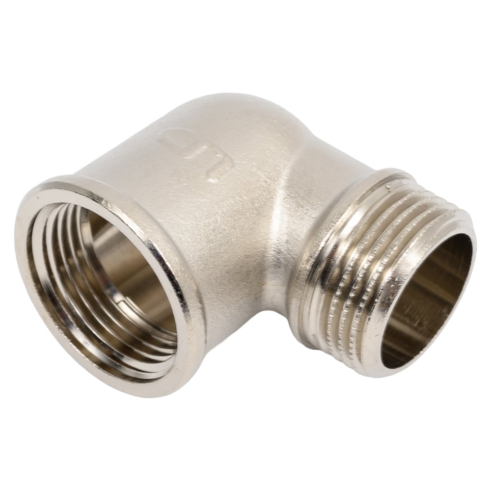 Изображение товара Угол LD Pride 90 гр DN25 1 ВР/НР латунь никель профессиональный фитинг