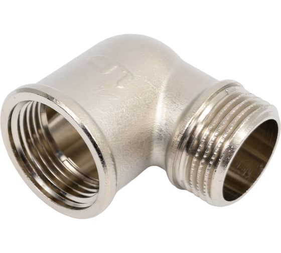 Изображение товара Угол LD Pride 90 гр, DN25, 1" ВР/НР, латунь никель, с биркой LD.67.539.25