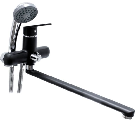 Изображение товара Смеситель для ванны Doron DВ 2134B-35L, шаровый, черный, излив 350 мм, лейка 1 режим (1/10) 011990